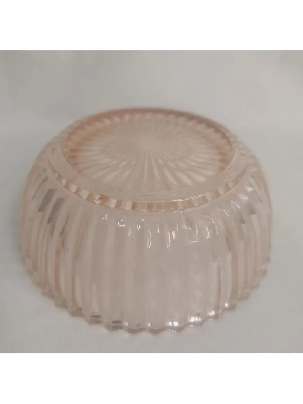 Vintage Anchor Hocking Queen Mary Pink Depression Glass Ribbed Berry Bowl